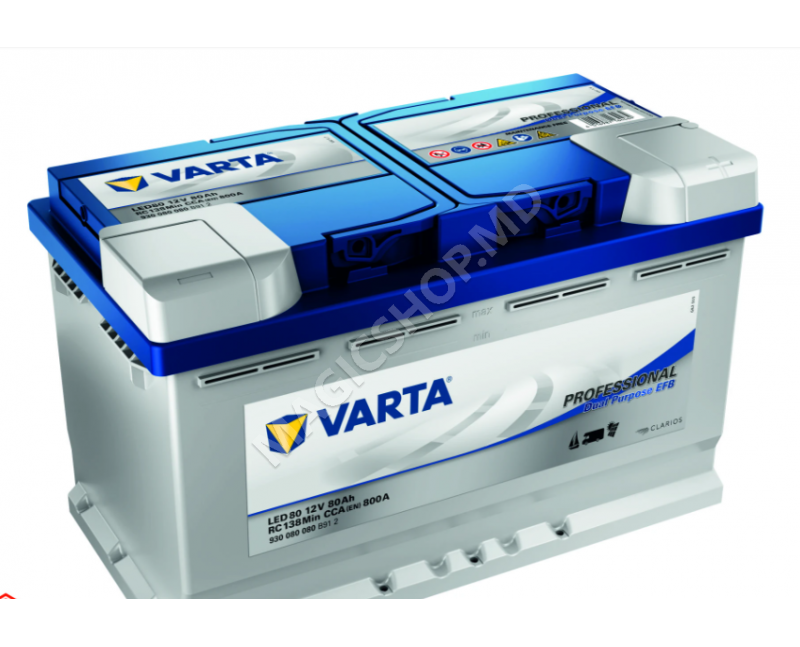 Acumulator АКБ VARTA 80 Ah EFB Prof DP